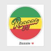 レゲエ ミュージック (Reggae Music) - レゲエの旗の色 シール (シート)