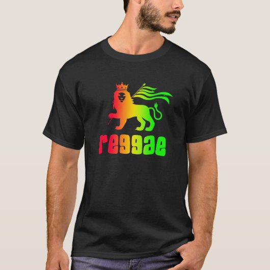 レゲエ ラスタ ライオン Tシャツ (正面)