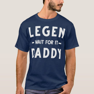 レゲン待ってパパのお父おもしろいさんのお嬢さん Tシャツ