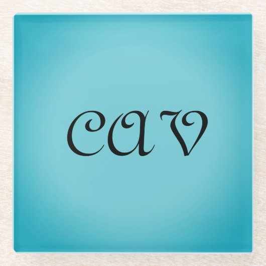 レコレタコーンフラワーブルー ガラスコースター (正面)