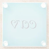 レコレタコーンフラワーブルー ガラスコースター (裏面)