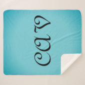 レコレタコーンフラワーブルー シェルパブランケット (正面(横))