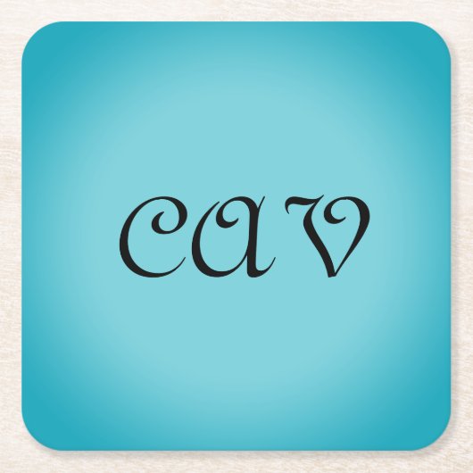 レコレタコーンフラワーブルー スクエアペーパーコースター (正面)