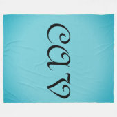 レコレタコーンフラワーブルー フリースブランケット (正面(横))