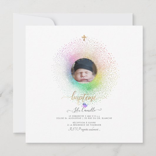 レコンフェティスアークエンシエルフェアパートデバプテメ 招待状 (裏面)