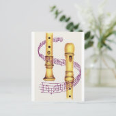 レコーダーと音楽 ポストカード (スタンド正面)