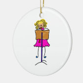 レコーダーの子供 セラミックオーナメント (左)