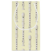 レコーダーミュージック先生ミュージシャンバンド スモールペーパーバッグ (裏面)