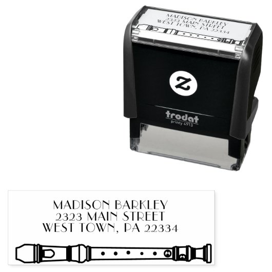 レコーダーミュージック先生ミュージシャンバンド セルフインキングスタンプ (インサイチュ)