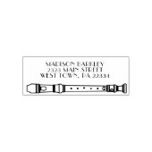 レコーダーミュージック先生ミュージシャンバンド セルフインキングスタンプ (デザイン)