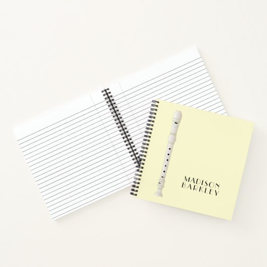 レコーダーミュージック先生ミュージシャンバンド ノートブック (内部)