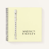 レコーダーミュージック先生ミュージシャンバンド ノートブック (正面)