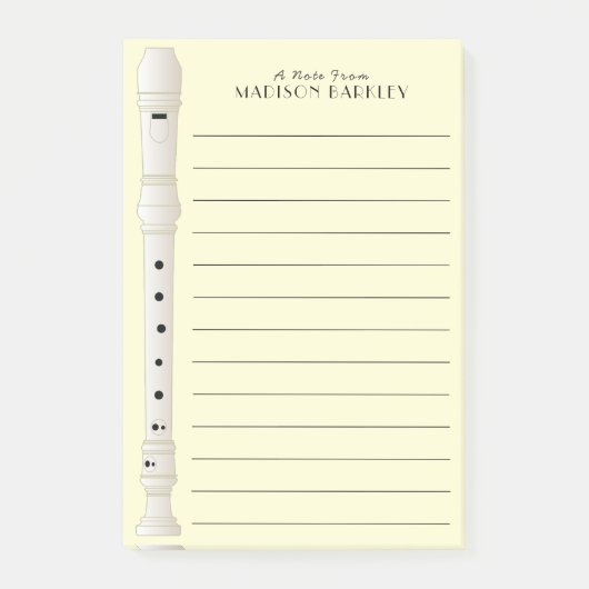 レコーダーミュージック先生ミュージシャンバンド ポストイット (正面)