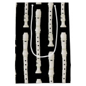 レコーダーミュージック先生ミュージシャンバンド ミディアムペーパーバッグ (裏面)