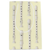 レコーダーミュージック先生ミュージシャンバンド ミディアムペーパーバッグ (正面)