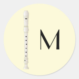 レコーダーミュージック先生ミュージシャンバンド ラウンドシール