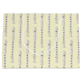 レコーダーミュージック先生ミュージシャンバンド ラージペーパーバッグ (正面)