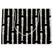 レコーダーミュージック先生ミュージシャンバンド ラージペーパーバッグ (正面)