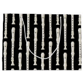 レコーダーミュージック先生ミュージシャンバンド ラージペーパーバッグ (裏面)