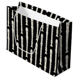 レコーダーミュージック先生ミュージシャンバンド ラージペーパーバッグ