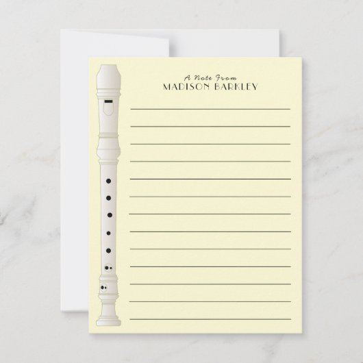 レコーダーミュージック先生 サンキューカード (正面)