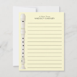 レコーダーミュージック先生 サンキューカード