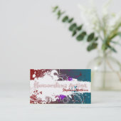 レコーディングアーティストの名刺のグランジな(ばちゃばちゃ)跳ねる 名刺 (スタンド正面)