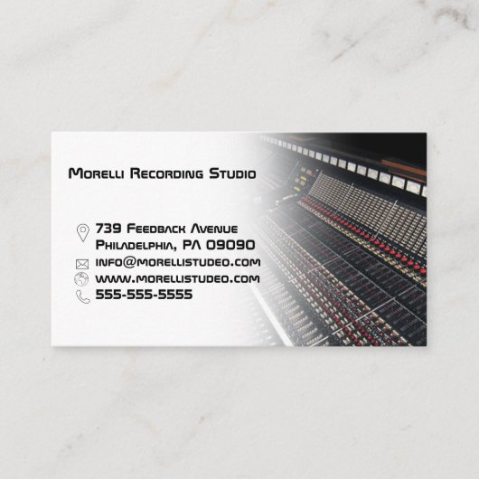 レコーディングスタジオ |サウンドエンジニア 名刺 (正面)