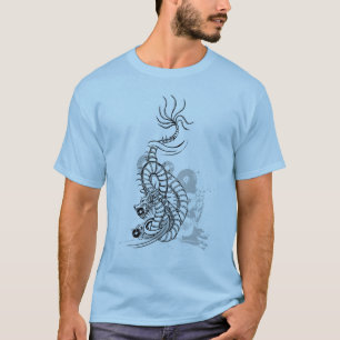 レコードが付いているドラゴン Tシャツ