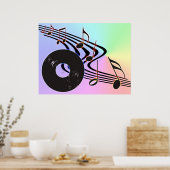 レコードとノートのポスター ポスター (キッチン)