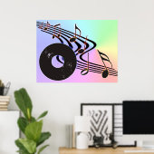 レコードとノートのポスター ポスター (ホームオフィス)