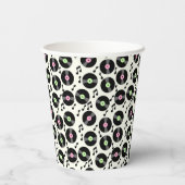 レコードと音符のパターン 紙コップ (裏面)