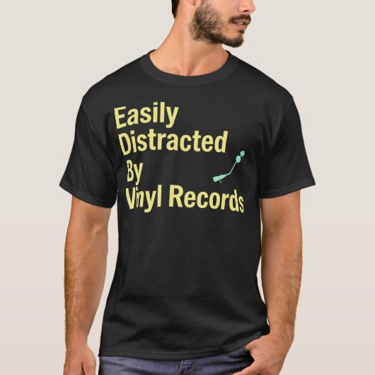 レコードに夢中 Tシャツ (正面)