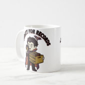 レコードに飢えた コーヒーマグカップ (正面左)