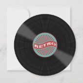 レコードのカスタムレコードの保存結婚日 案内状 (裏面)