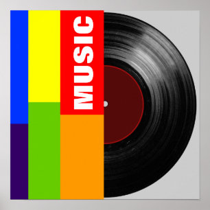 レコードのカラーバー ポスター