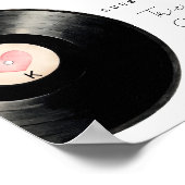 レコードのゲストブック結婚のサイン用のビニル ポスター (角)