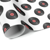 レコードのパターン |任意の背景色 ラッピングペーパー (ロールコーナー)