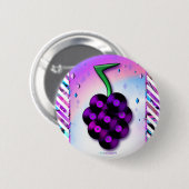 レコードのブドウボタン 缶バッジ (正面&裏面)