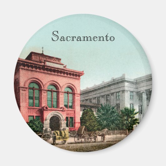 レコードのホールヴィンテージカリフォルニア磁石 マグネット (正面)