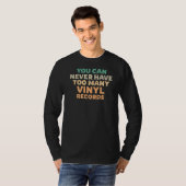 レコードのレコードが多すぎるなんて絶対に無い Tシャツ (正面フル)