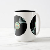 レコードのレコード ツートーンマグカップ (正面右)
