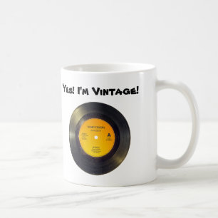 レコードのヴィンテージのカスタムの文字歌 コーヒーマグカップ