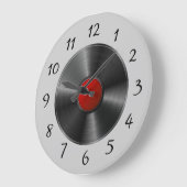 レコードの分離 ラージ壁時計 (傾斜)