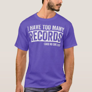 レコードの収集家がおもしろい多すぎる Tシャツ