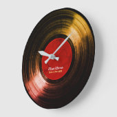 レコードの名前 ラージ壁時計 (傾斜)