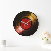レコードの名前 ラージ壁時計 (ホーム)