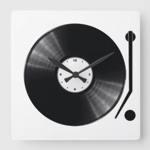 レコードの柱時計 スクエア壁時計