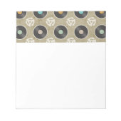 レコードの行パターン ノートパッド (正面)