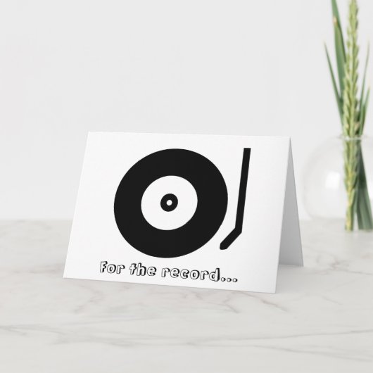 レコードの…愛してる！グリーティングカード カード (正面)